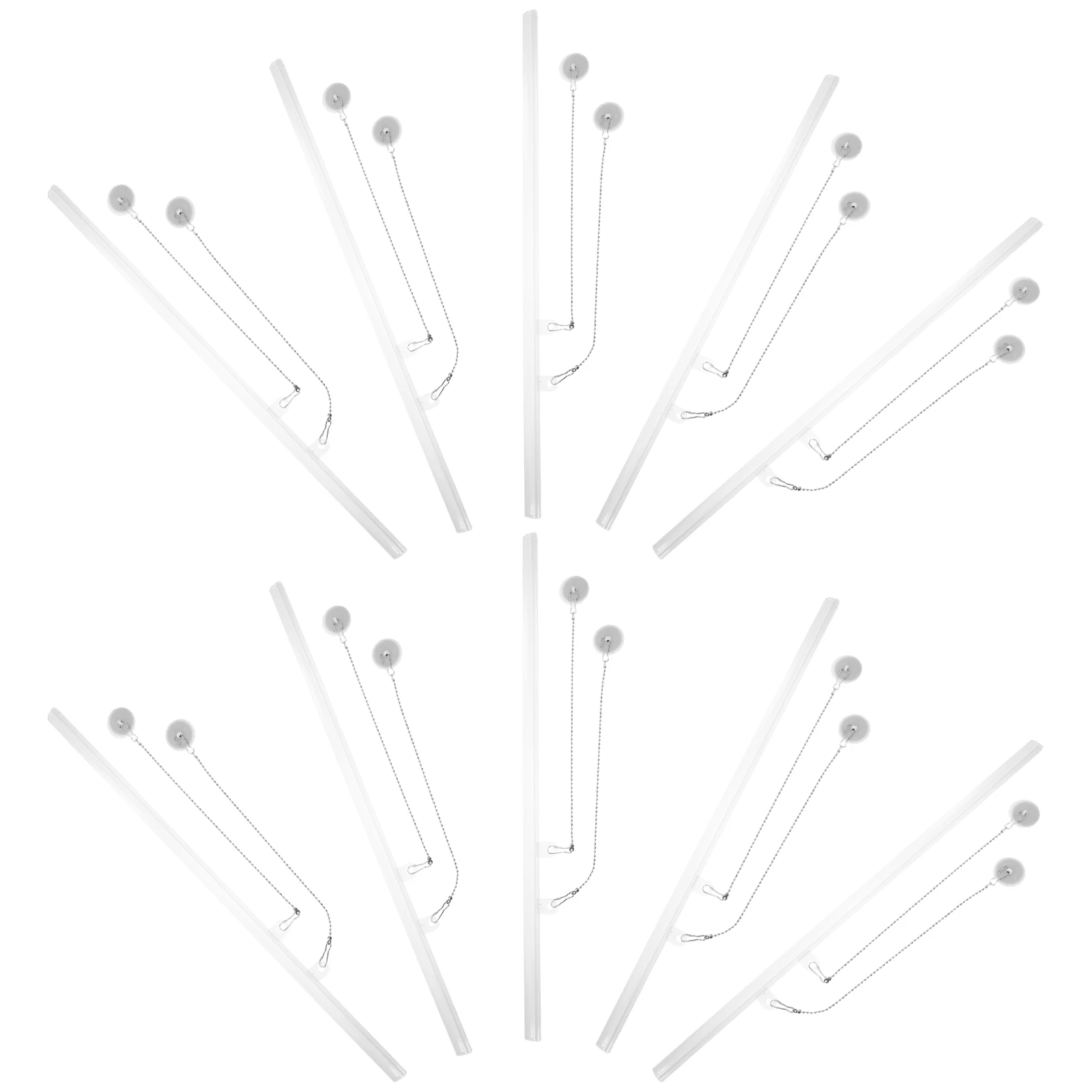 

10 Pcs Poster Advertising Clamp Rod Handheld Flag Pole Garden Hanger Banner Clips Guide Holder Stand