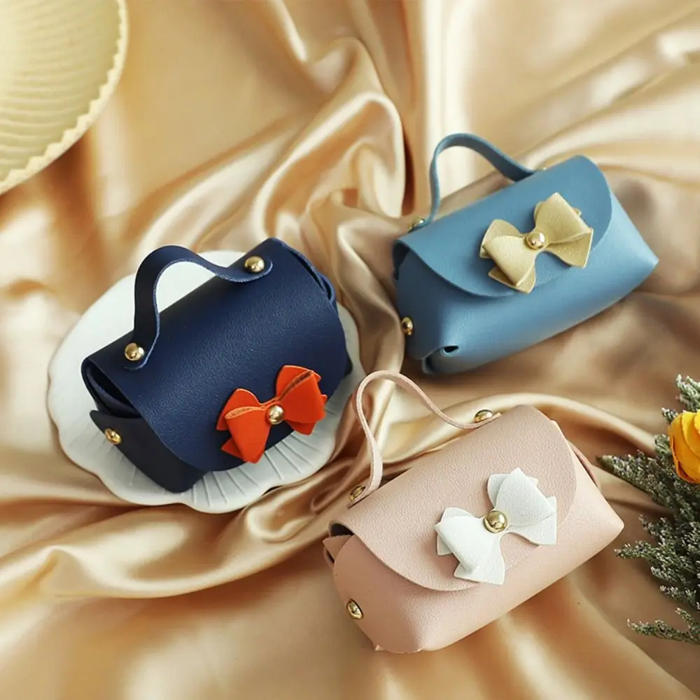 Chocolate Present Box Portable Leather Candy Bags Exquisite Fashion Bowknot Handbag Mini Gift Packing Bag Wedding Decorations