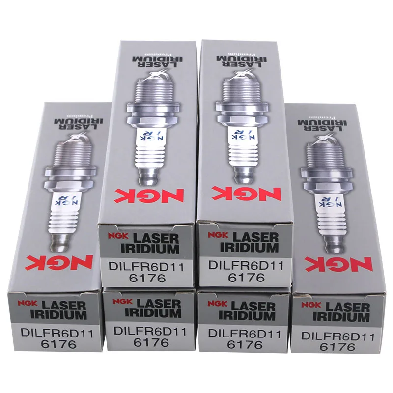 4/6Pc 6176 DILFR6D11 NGK Dual Iridium Spark Plug Candles for Toyota Camry 3.5 Corolla 1.5 RAV4 Volvo S60 S80 V60 V70 XC60 Subaru