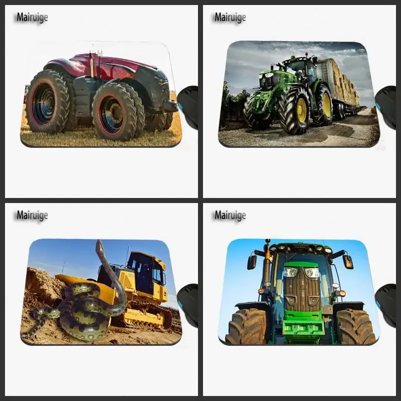 Mairuige Tractor Custom Print Design Anti-slide Rectangular Rubber Notebook Computer Game Mouse Mat Small Size Office Desk Pads