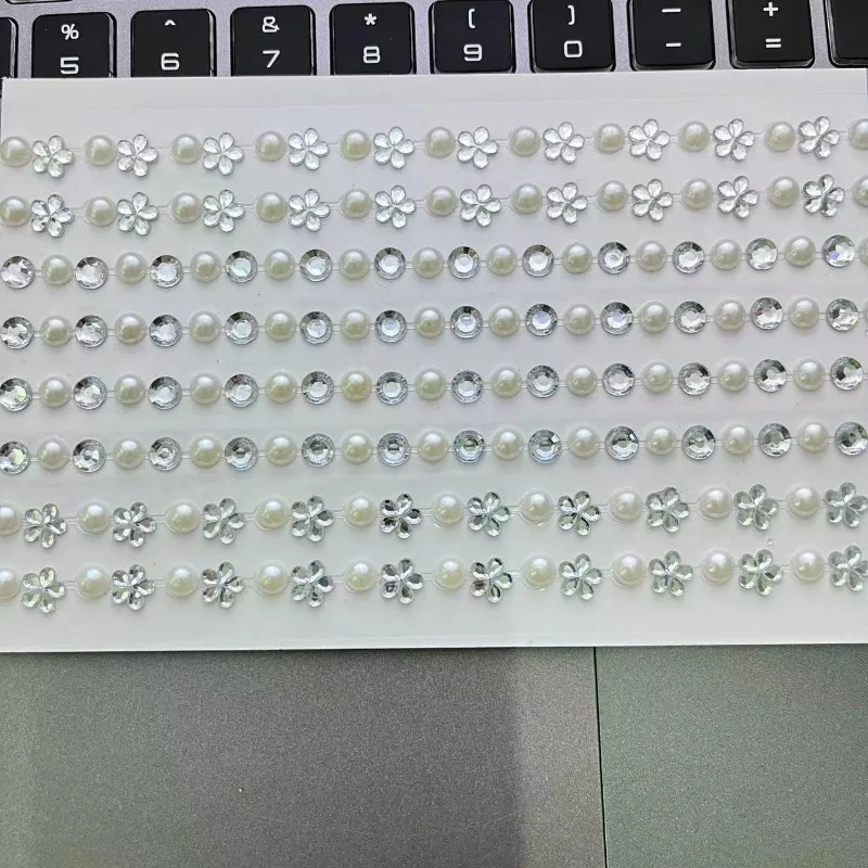 어린이 공주 가짜 아크릴 쥬얼리 스티커 DIY 진주 다이아몬드 데칼 여자아이 드레스업 보상 클래식 장난감 놀이집 스티커