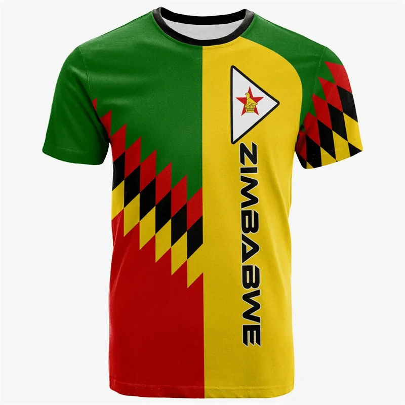 Harajuku 3D Zimbabwe Flag Print T Shirt For Men Children Sports Peace And Love T-shirts Unisex Fashion Tee Shirts Mens Clothing