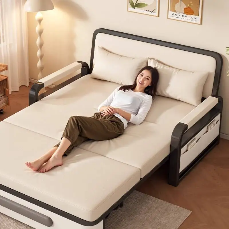 

Folding sofa bed small apartment living room double sofa balcony multifunctional Internet celebrity retractable Furniture Home