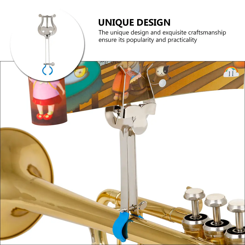 

1Pcs Durable Portable Trumpet Music Stand Silver High-Quality Material Not Easy to Deform Suitable for Any Environment
