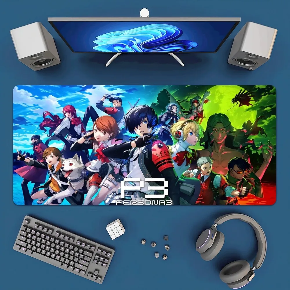 Game Persona 3 ricarica P3RE Mousepad Office tappetino per Mouse grande tappetini per tastiera gioco per Computer in gomma per PC tappetino per