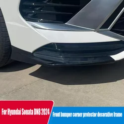 Front bumper corner guard decorative frame made of ABS material For Hyundai Sonata DN8 2023 2024