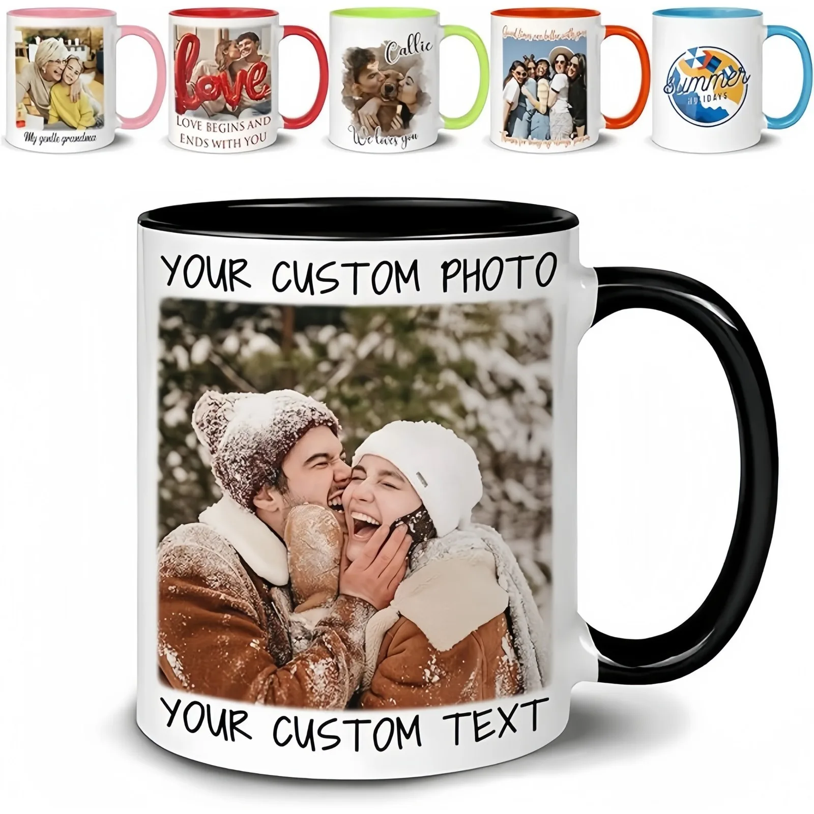 

Lover Valentine’s Gift Custom Quote & Photo 11oz Ceramic Two Tone Mug