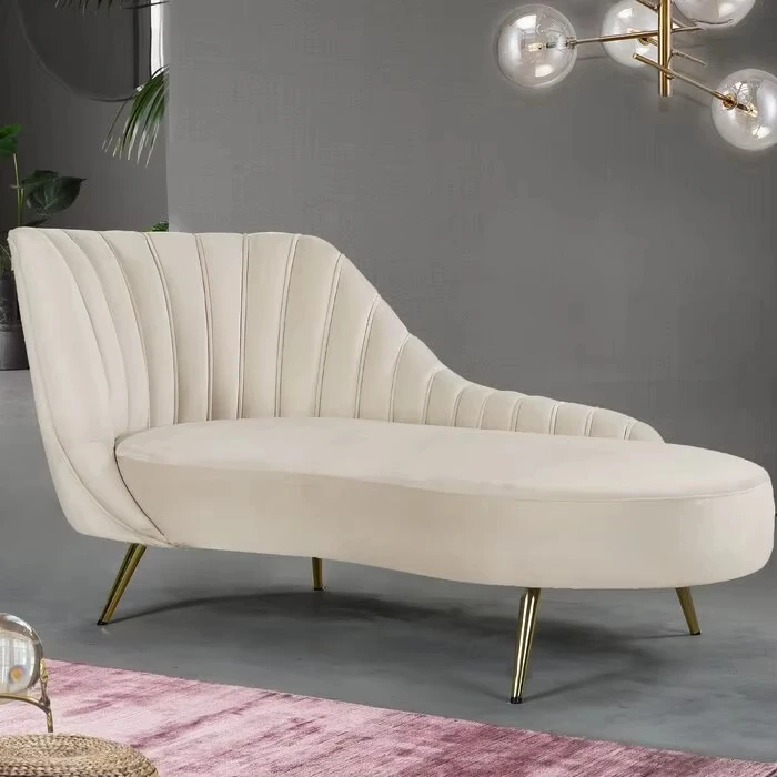 Modern luxury and comfortable velvet fabric indoor lounge chair sofa bed, used for home hotel furniture