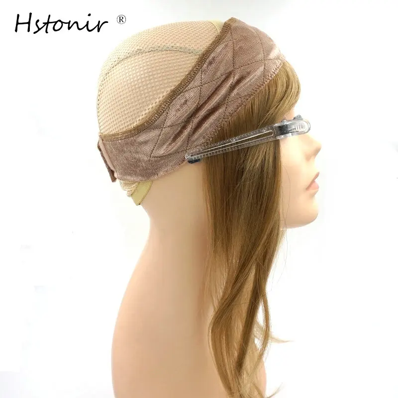 Hstonir-Extensions de cheveux naturels européens Remy, I-Band Bangs, Extra Front Closure, Lace Front Grip Bands, Jew J001