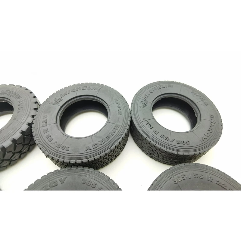 2pcs High Quality Rubber Tires Model for 1/14 Tamiya RC Truck Trailer Tipper Scania 770S MAN Benz Actros 3363 Volvo Car Parts