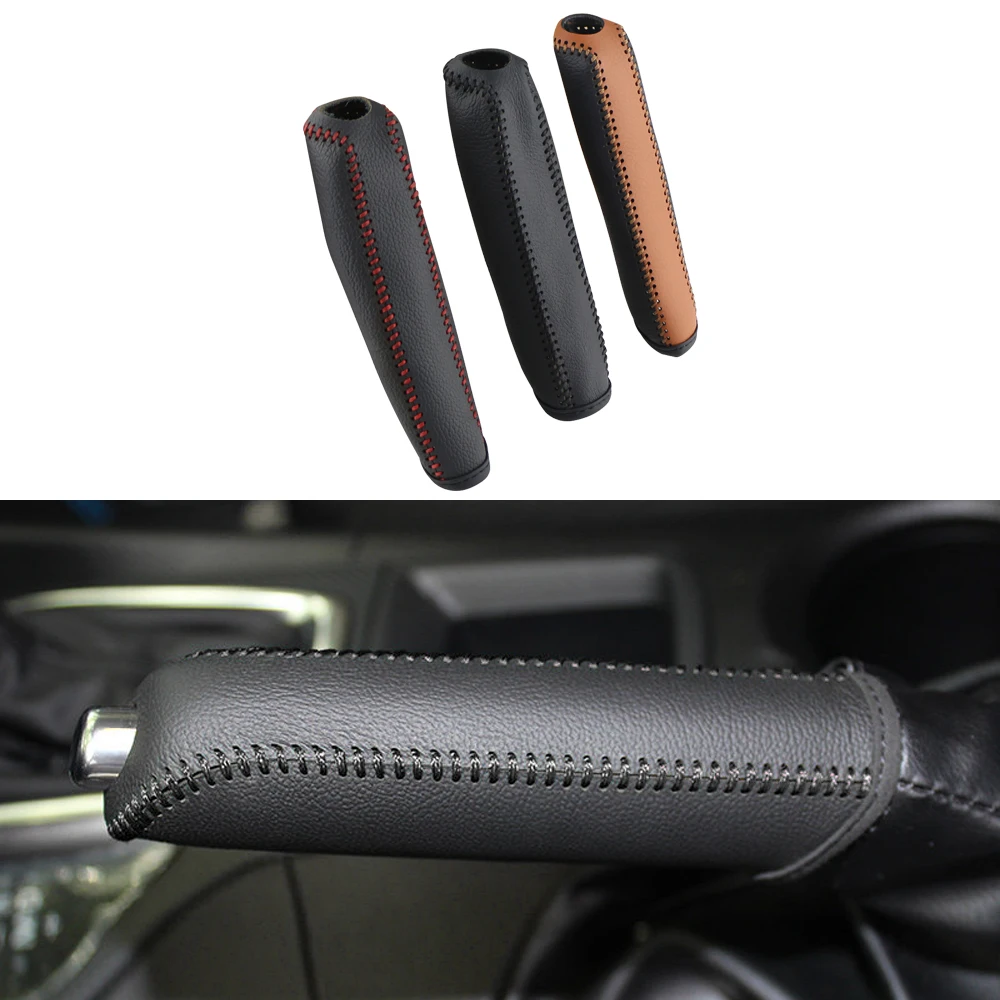 Leather Car Handbrake Hand Brake Cover for Mazda 3 Axela Atenza CX-5 CX3 CX-3 CX5 2015 2016 2017 2018 2019 2020 AT Accessories