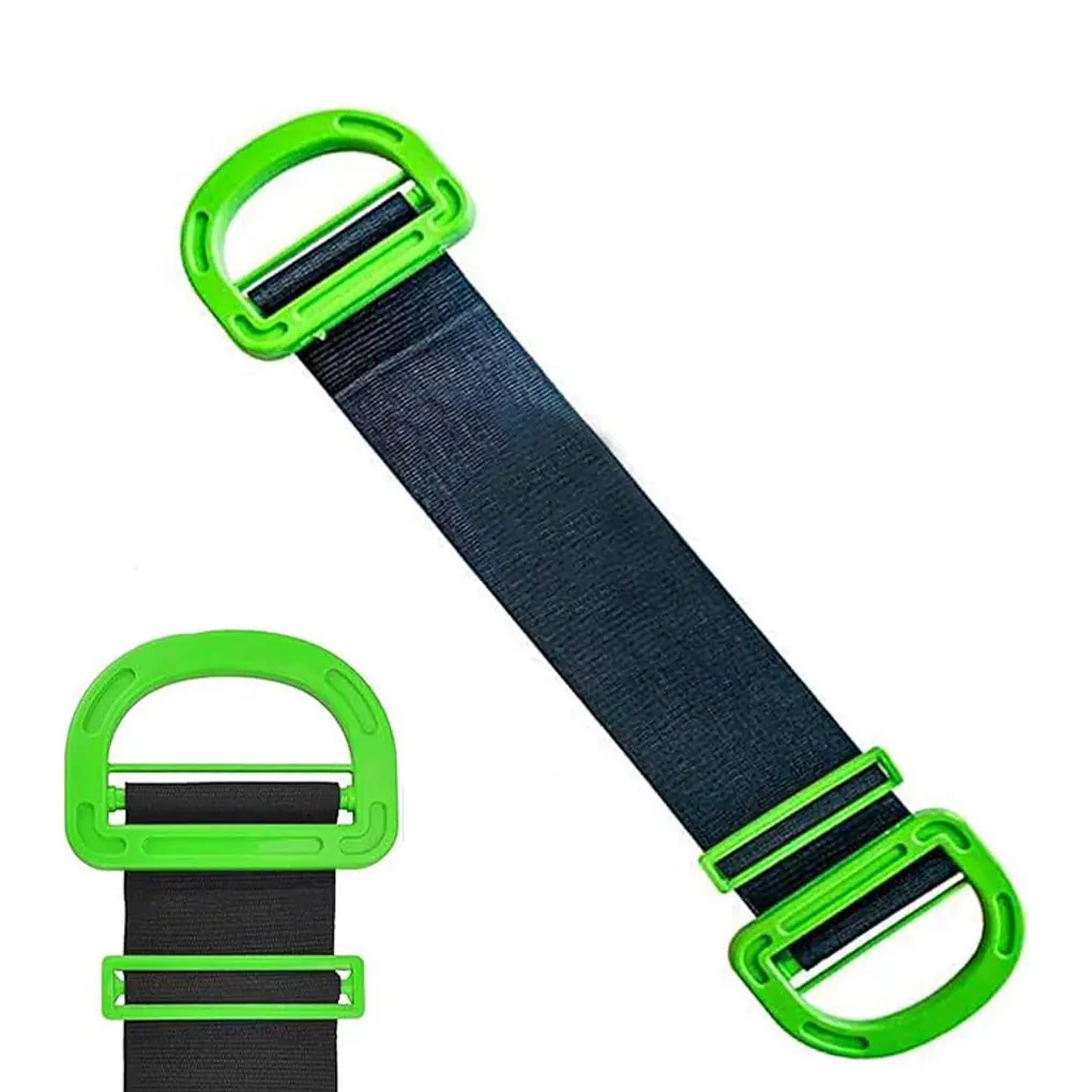 Black Portable Lifting Straps Adjustable Length Easy Lifting Handle Safety One Size Fits All