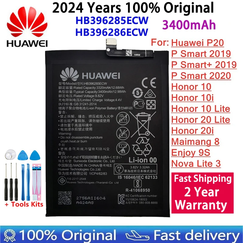 HB396285ECW HB396286ECW Battery For Honor 20 10 Lite 20i 10i Huawei P Smart 2020 2019 Enjoy 9S Nova Lite 3 Maimang 8 Batteries