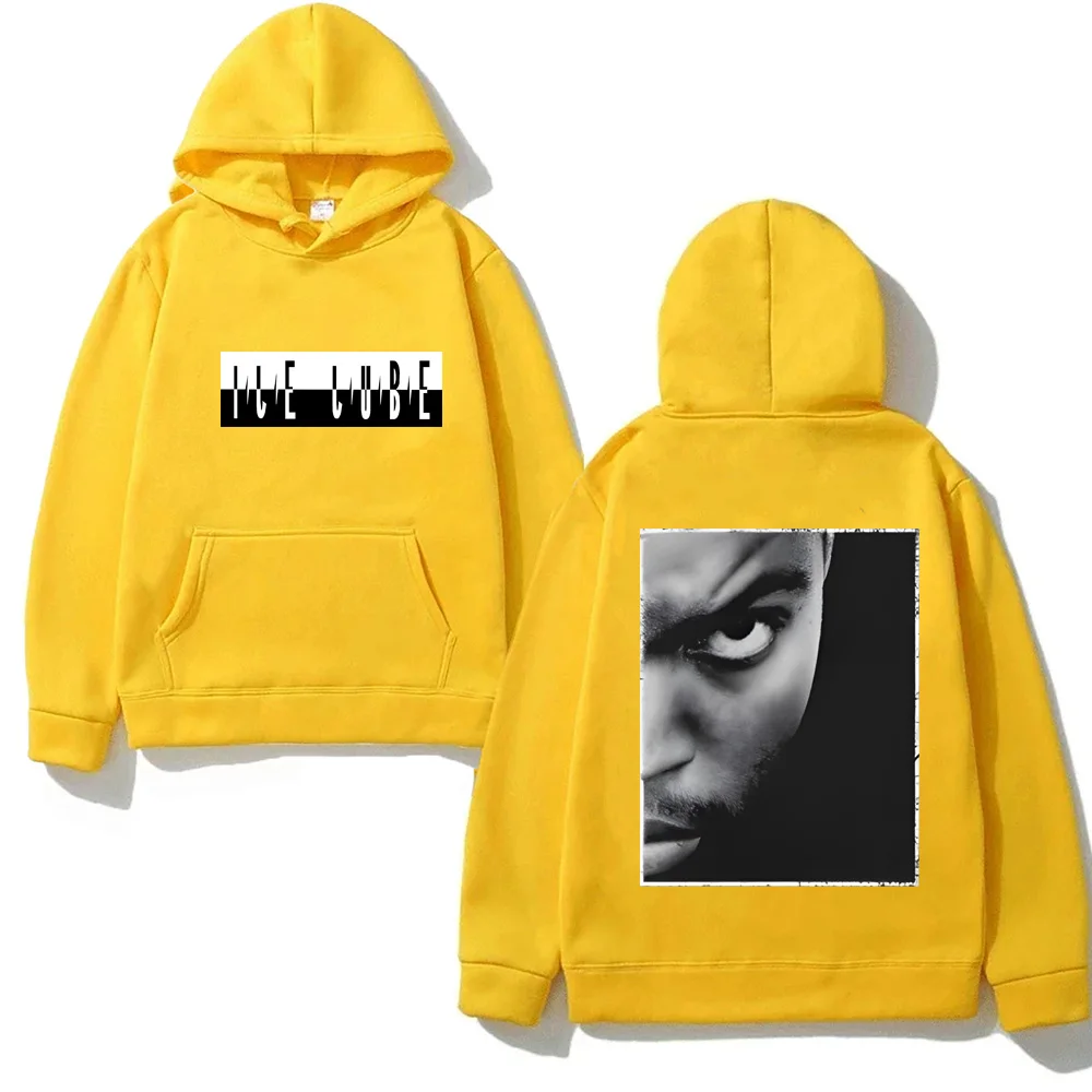 Ice Cube Photo Back Black Hoodie 2025 New Same as official website Grunge Sweatshirts Punk Long Sleeve Clothing Hooded Pullovers