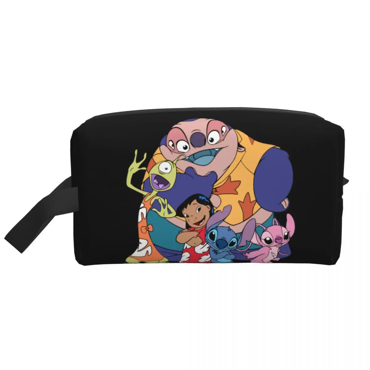 Custom Lilo And Stitch Ohnan Anime Film Travel Cosmetic Bag for Women Makeup Toiletry Organizer Lady Beauty Storage Dopp Kit Box