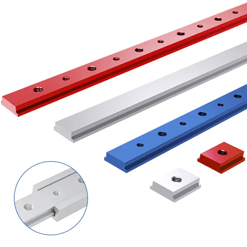 Imagem -02 - T-track Alumínio Slot Slider Barra Deslizante t Slot Nut T-track Jigs Parafuso Fastener Ferramentas Faça Você Mesmo para Trabalhar Madeira m6 m8 30 45 tipo