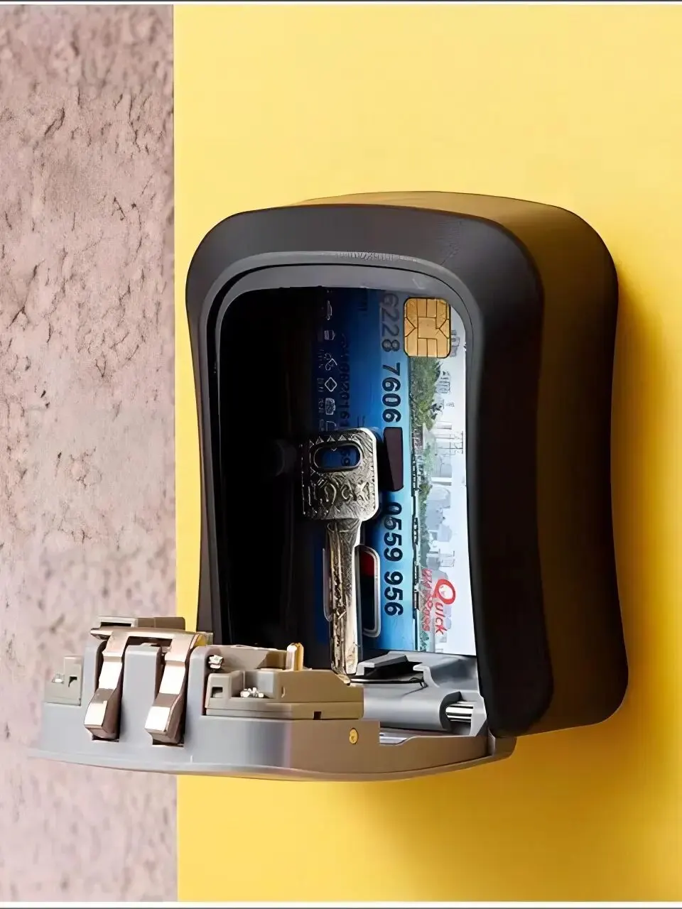 HEE RAK Key Lock Box 4-cijferig wachtwoord ABS metalen wijzerplaat opslagbeheer anti-diefstal wandgemonteerde grote ruimte kluis - afbeelding 2