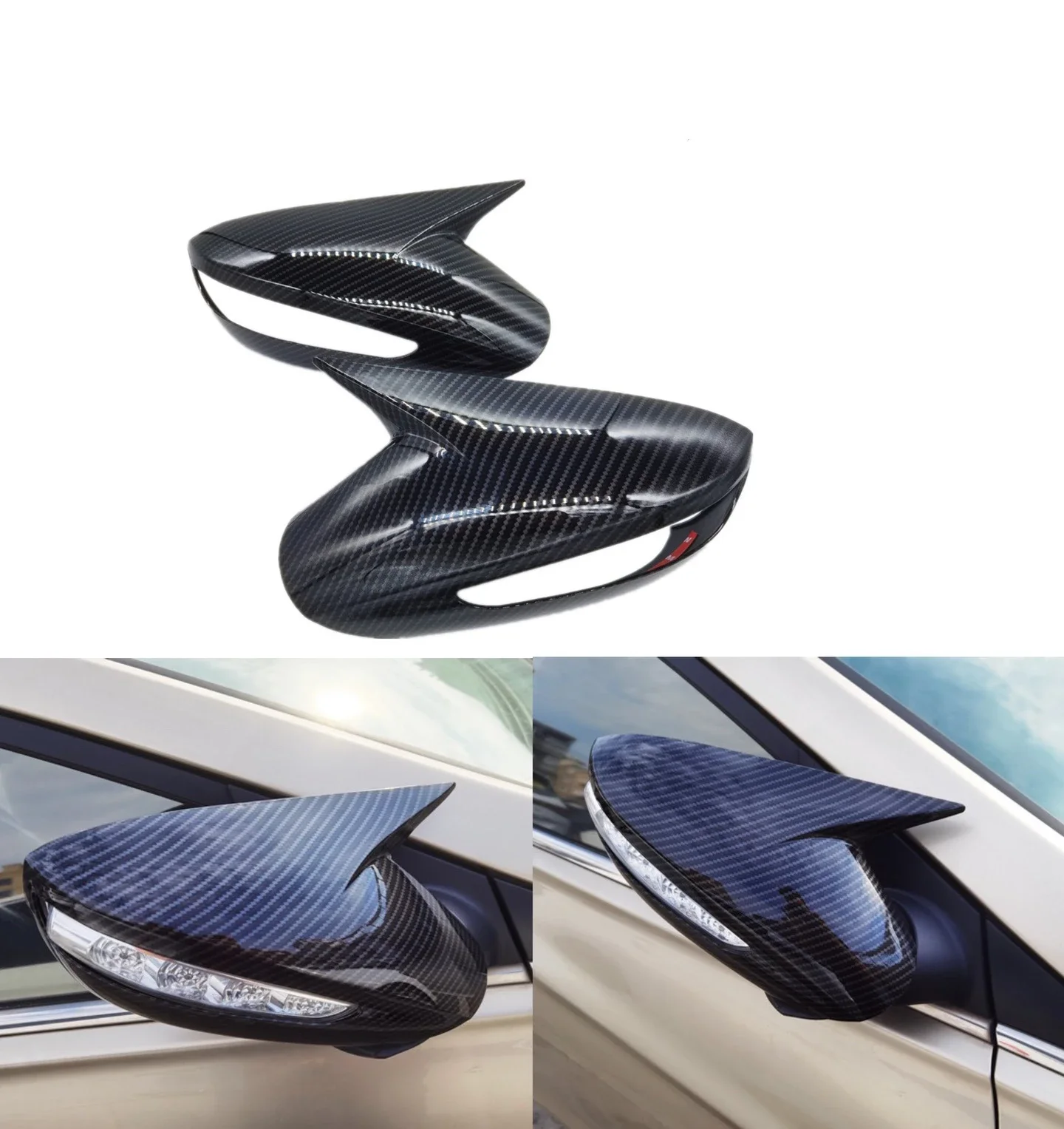 

Car Side Wing Rearview Mirror Cover For Hyundai Sonata 8th 2011-2014 Horn Rear View Mirror Cover Trim Car Accessories