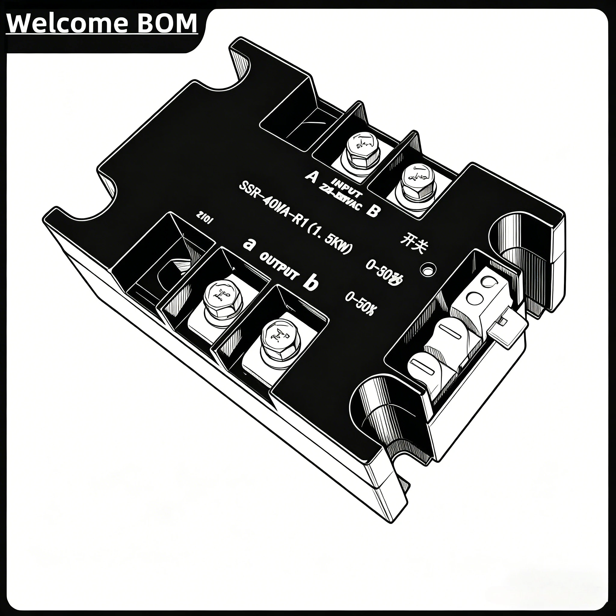 220V Single-Phase Intelligent Motor soft Starter Soft Start Module Soft Start 50-60HZ Compatible 2/3/4/ 6/ 8KW SSR-100WA-R(4KW)