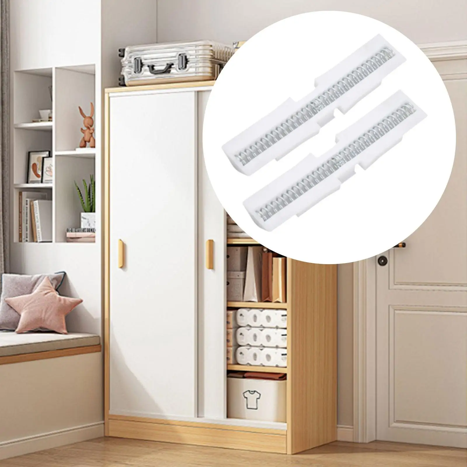 Protector de carril corredero para puertas plegables, guía plástica