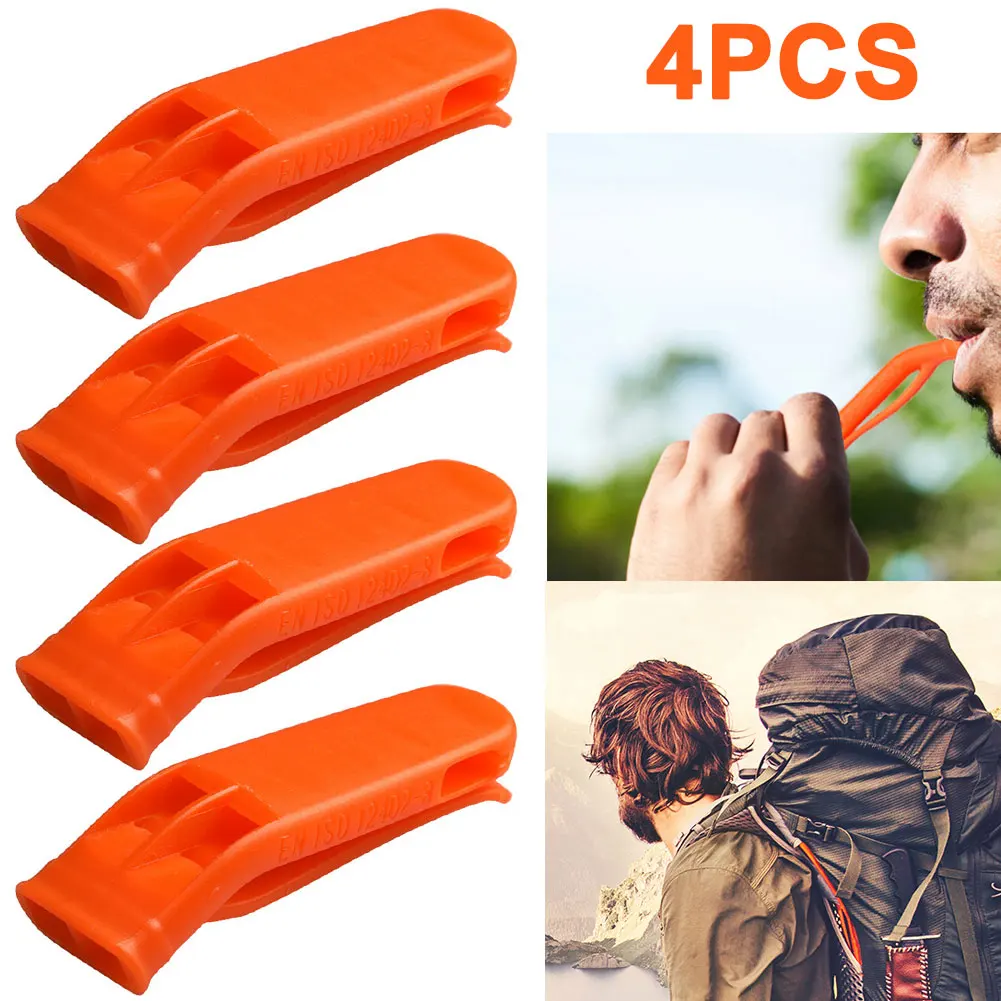 4 шт., громкий свисток для выживания на природе, спортивный матч, двухдиапазонный свисток (1 шт.)