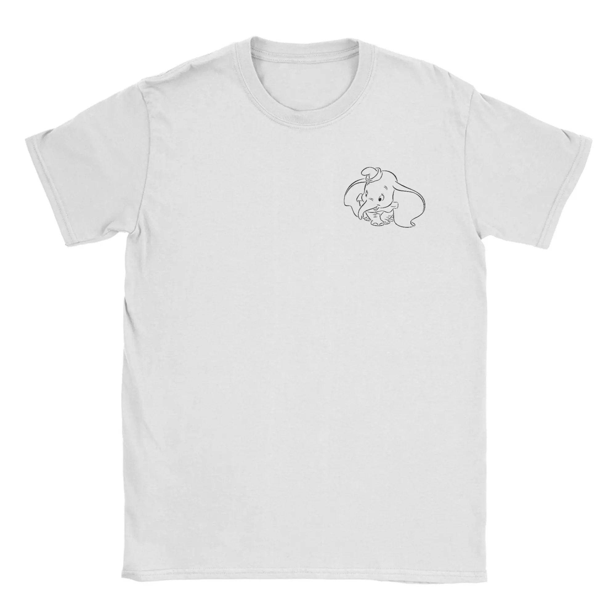 

Men Dumbo Simple Dumbo Portrait Pocket T Shirts Pure Cotton Clothing Creative Short Sleeve O Neck Tee Shirt Original T-Shirts