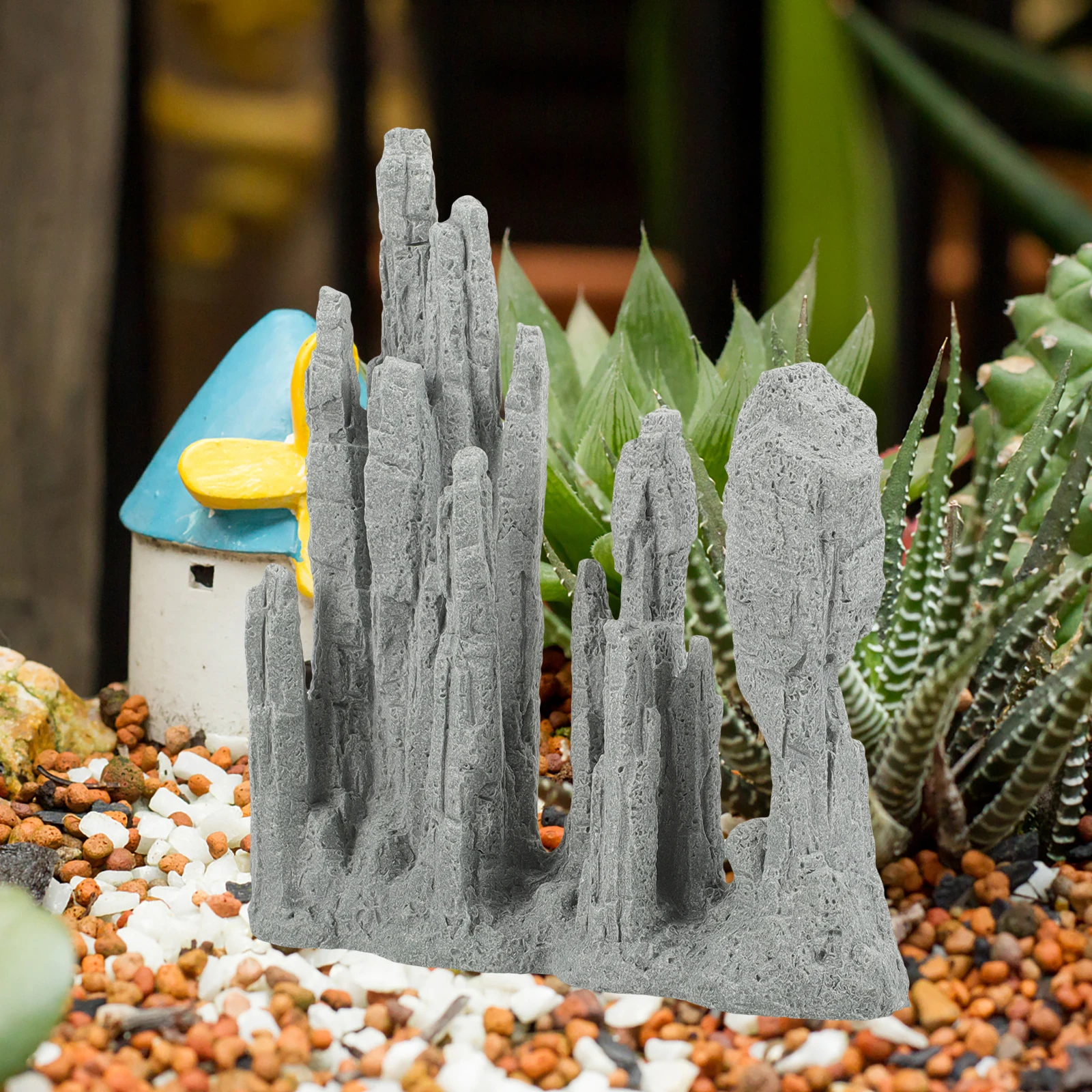 

Simulated Mountain Rockery nament Decor Micro L Mini S stone Statue Zen Desk Garden Outdoor Bonsai Scenery
