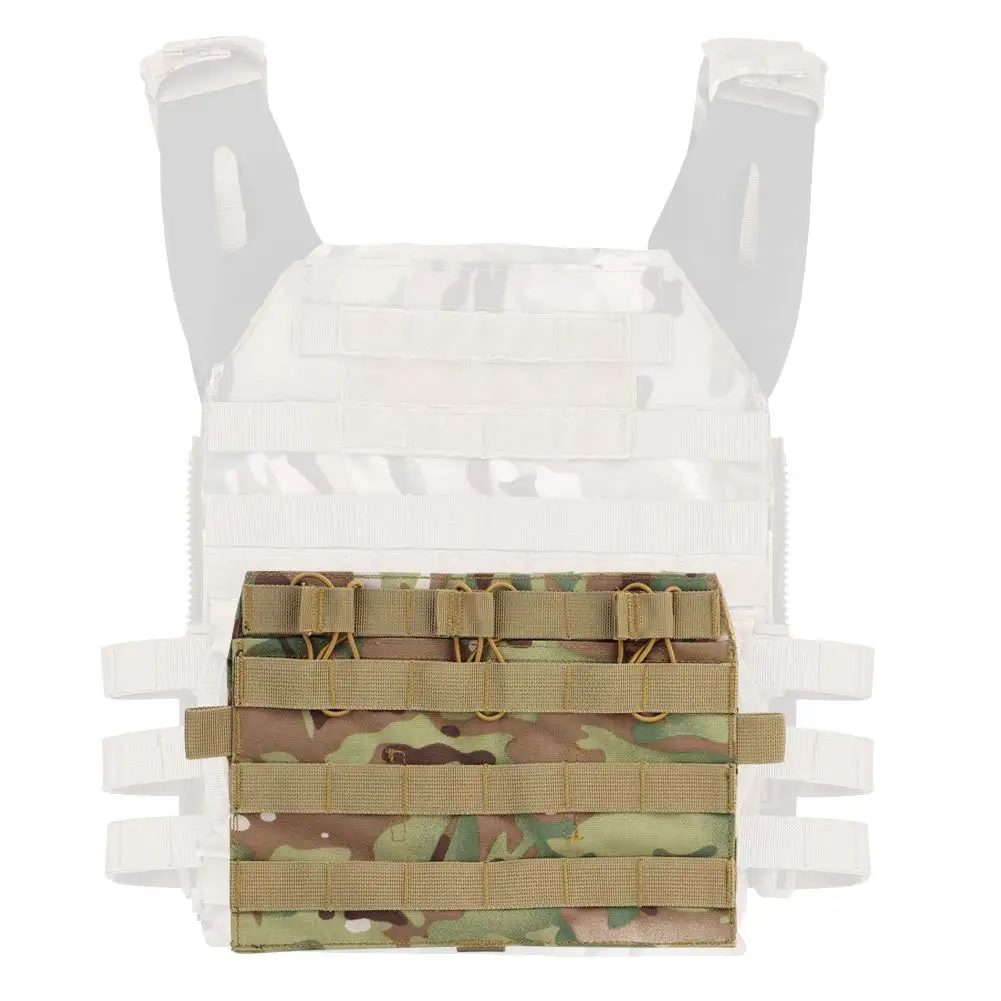 Tactical Chest Panel Molle Magazine Pouch Three Piece Set for Hunting Vest Outdoor Camping CS War Game Hiking Sports Equipment