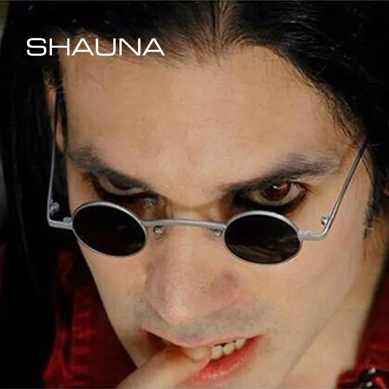SHAUNA Szeroki mostek Retro Rock Punk Okulary przeciwsłoneczne Klasyczne małe okrągłe przezroczyste czerwone okulary przeciwsłoneczne UV400