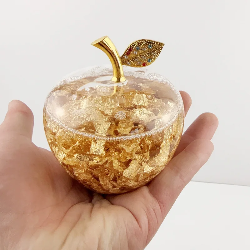 Gold Apple Handicrafts Creative Christmas Eve Gift Decorative Item Unique Christmas Decoration Gold