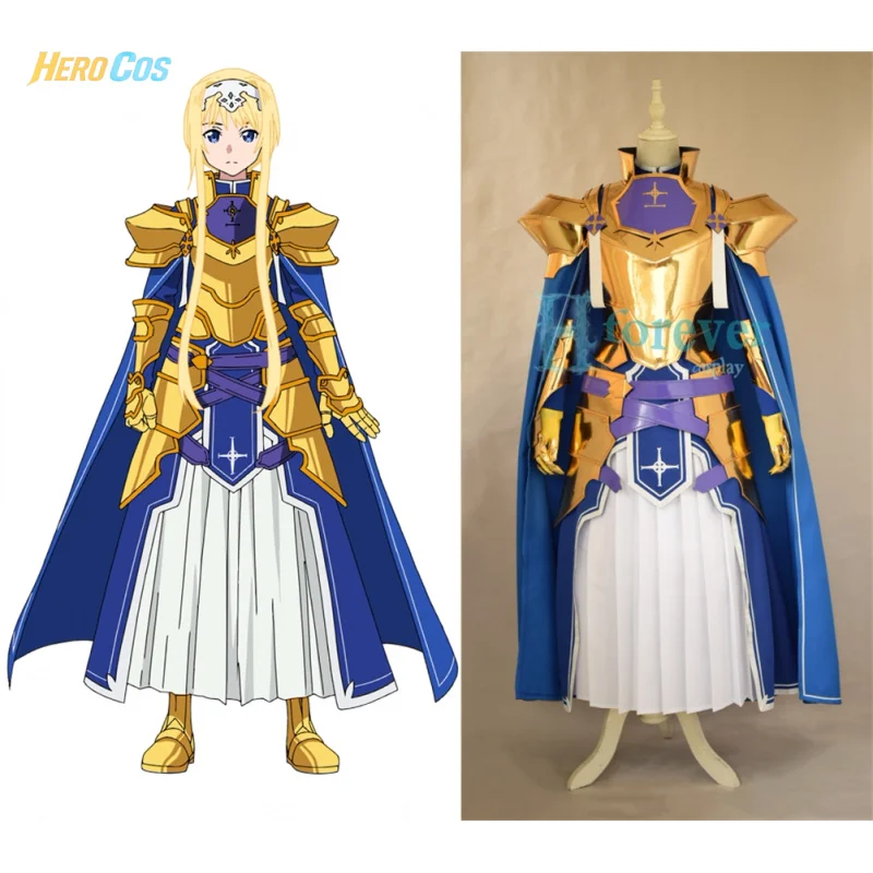 

Sword Art Online Alice Cosplay Knight Costume Full Set Uniform Props Accessories Women Halloween Carnival Party HERO Cos