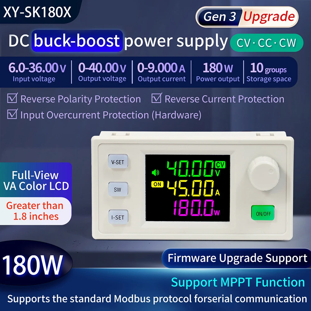 

DC-DC 6-36V Buck Boost Converter Adjustable Regulated Power Supply Input Constant Voltage Constant Current Charging Module
