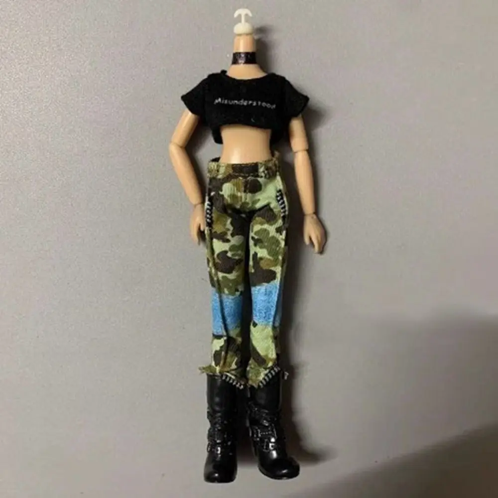 패션 인형 드레스 옷 어린이 장난감 귀여운 티셔츠 바지 DIY 액세서리 캐주얼 의류 1/6 BJD 27~28cm 인형용