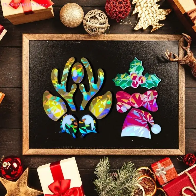

62KE 2 Pcs Elk Christmas Hat Ornament Decoration Mold for Jewelry Making