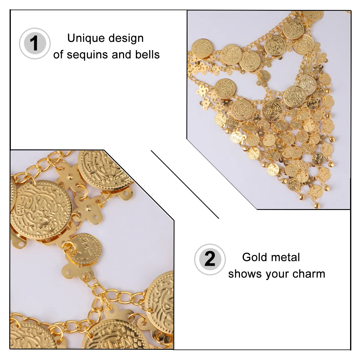 Metalowa maska z cekinami i dzwoneczkami dla kobiet, łańcuszek na twarz do tańca brzucha, akcesorium na imprezę, cosplay, maskaradę.
