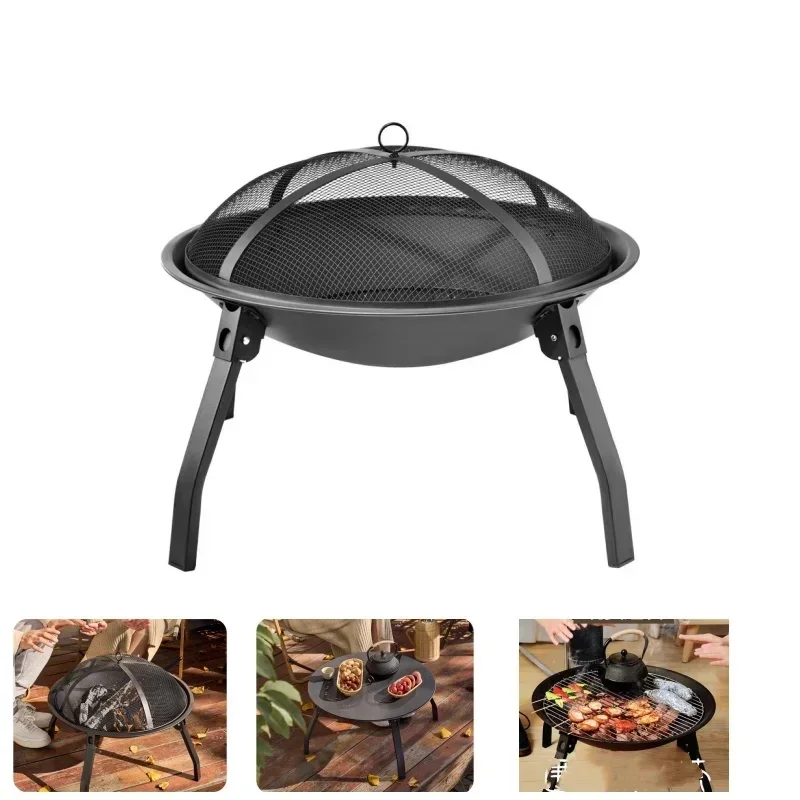 Multifunctional Outdoor Stove, Charcoal BBQ Grill, Burner Brazier, Campfire Furnace Table, Portable Folding Stove, New