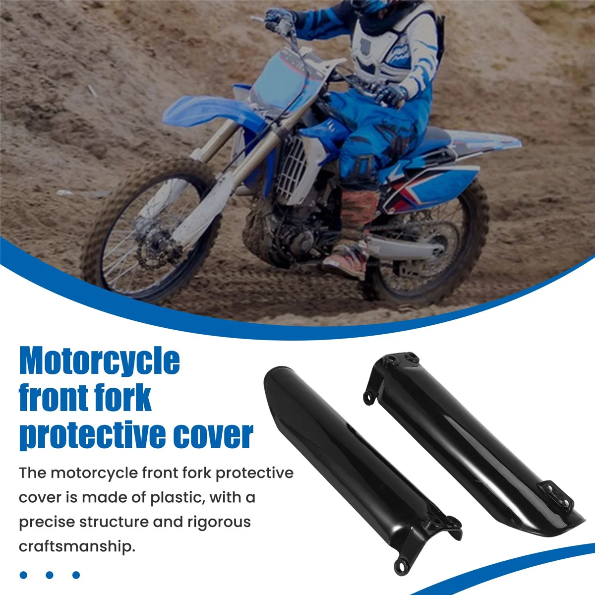 AT77 1Pair Motorcycle Front Fork Absorber Protector Covers Plastic Guards for 110Cc 125Cc 140Cc 150C 160Cc Dirt Bike Pit Bike