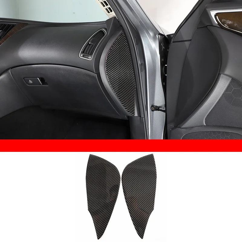 

For 2015-2022 Infiniti Q50L Soft Carbon Fiber Car Dashboard Both Side Cushion Pad Stickers Car Interior Accessories 2pcs