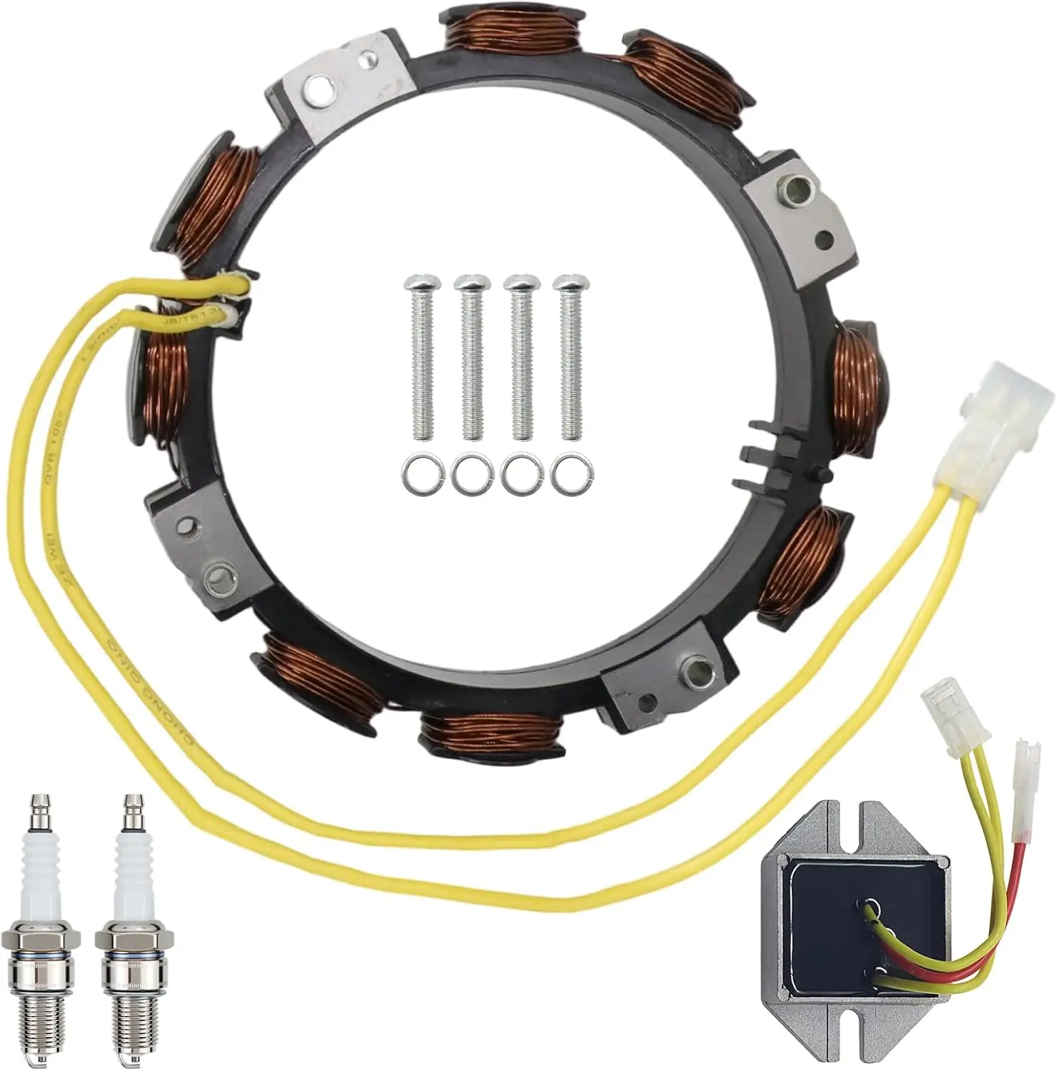 592830 696458 Alternator Coil Stator for 691064, 393295 Engines for John Deere GT235 LT166 Craftsman V-Twin