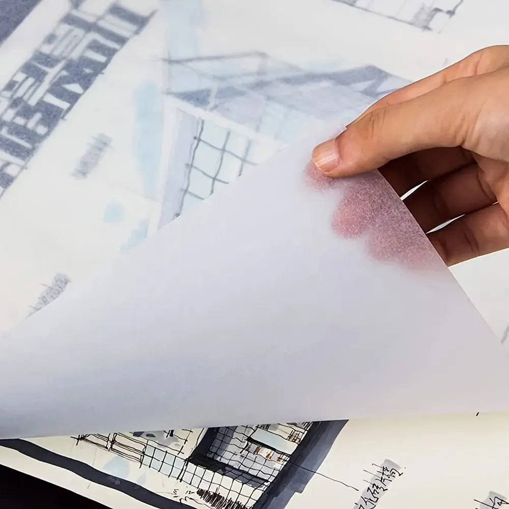 100 قطعة A4 ورق تتبع دائم أبيض شفاف رسم ورقة رسم ورق نسخ للخط الكتابة الرسم الفن العرض
