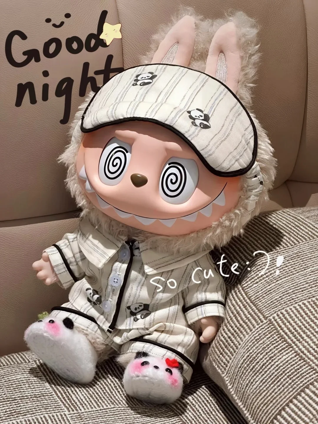 فقط ل 38 سنتيمتر لابو الملابس موكو دمية 38 سنتيمتر منامة زيمو الملابس وزرة لابو ملابس الطفل 38 سنتيمتر دمية غرزة الملابس منامة الأحذية #2