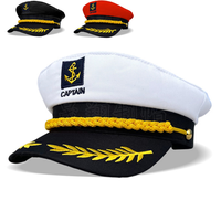 Adult Yacht Sailor Captain Hat Adjustable Men's and Women's Party Hat Makeup Ball Dressing Event Excellent Stylish Accessories