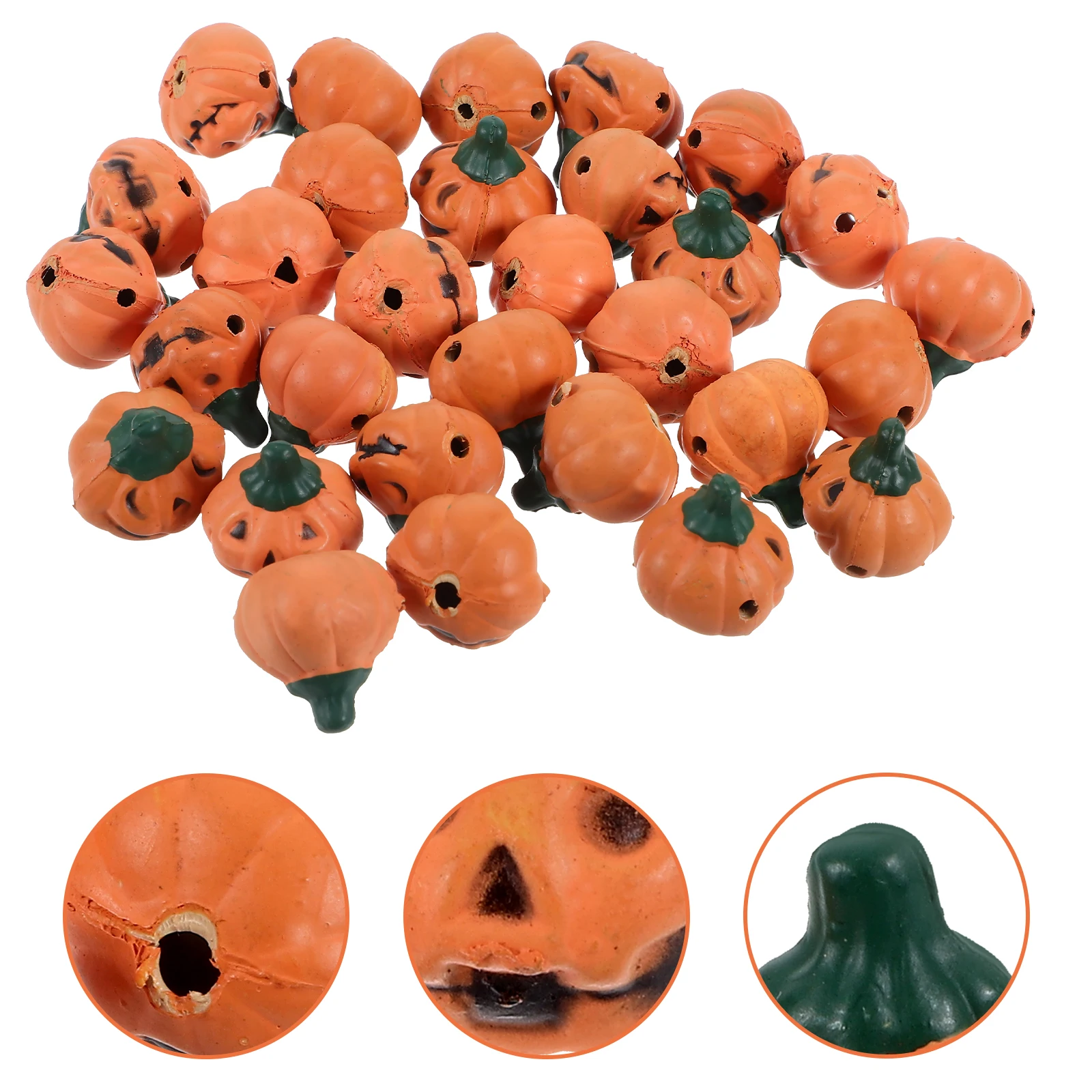 

30 Pcs Pumpkin Decoration Mini Pumpkins for Decorating Miniature Decorations Accessories Indoor Tiny s Child