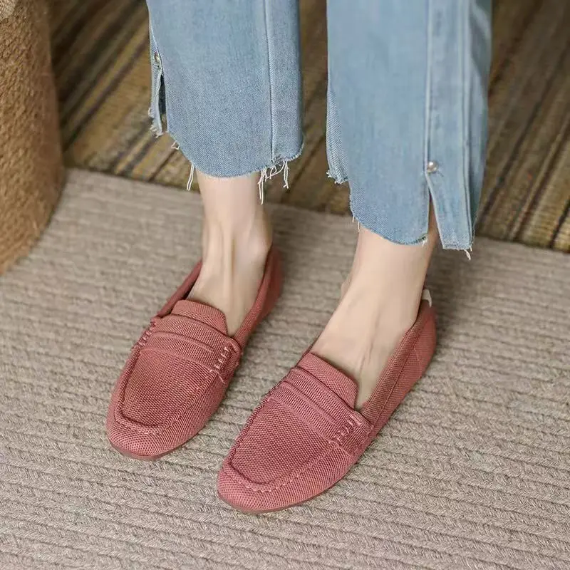 TRAF 2024 Woman's Doug Flats Flat Shoes New Loafers Sneakers Casual Shoes Spring Autumn Female Chic Hot Sale Lazy Shoes 5 Colors