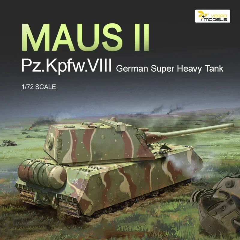 VESPID 스케일 플라스틱 모델 키트 1/72 VS720006 독일 초중전차 maus II 조립
