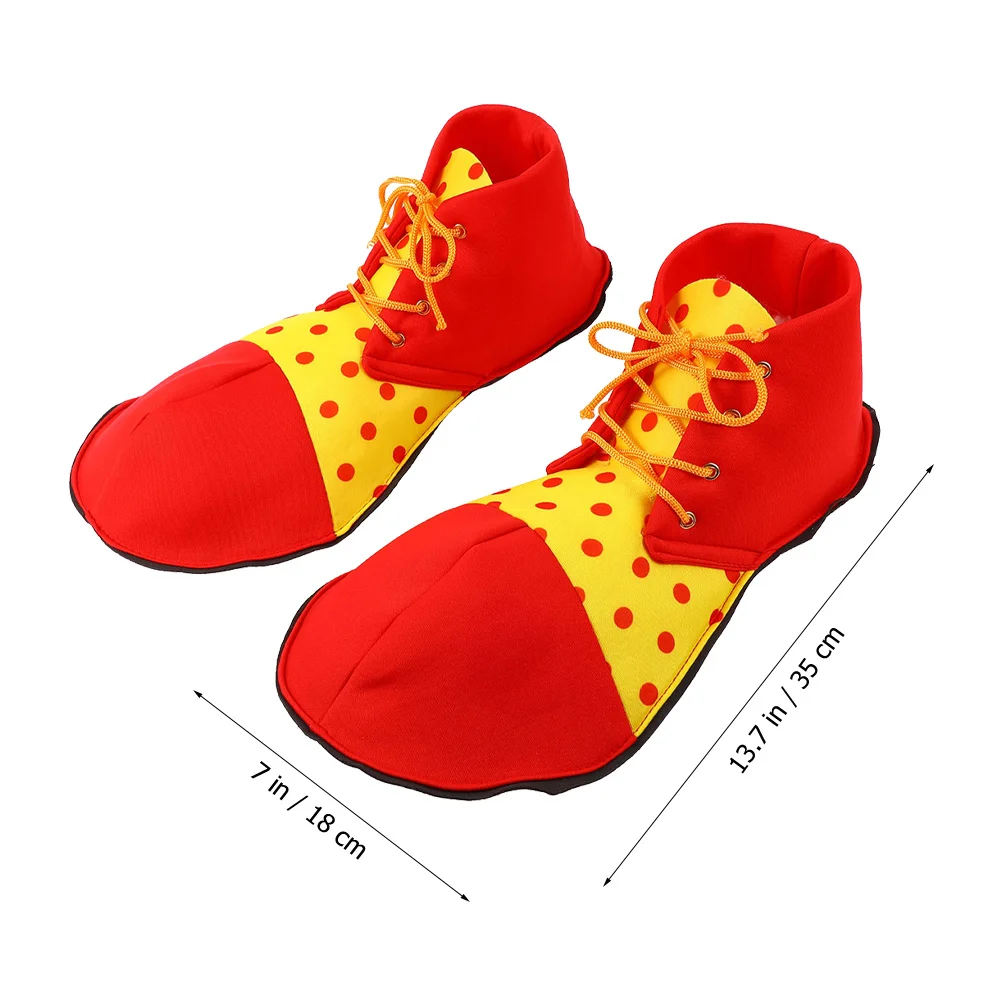 2Pairs Clown Shoes Lightweight Safe Durable for Halloween Cosplay Costume Party Carnival Performance Props Clown Shoes