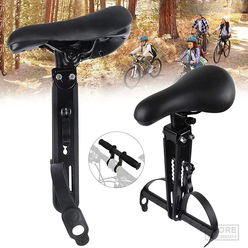 

Bicycle Universal Adjustable Baby Seat Child Saddle Front Frame Safety Handlebar Quick Release Outdoor Parent-child with Pedals