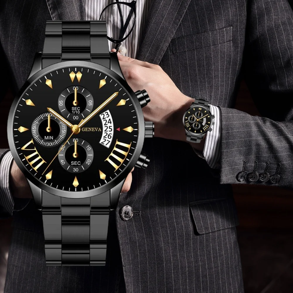 ساعة كوارتز فاخرة للرجال بقرص كبير ، أسلوب بسيط ، سوار ساعة جلدي ، قرص دائري ، مقاومة للماء ، نشاط تجاري