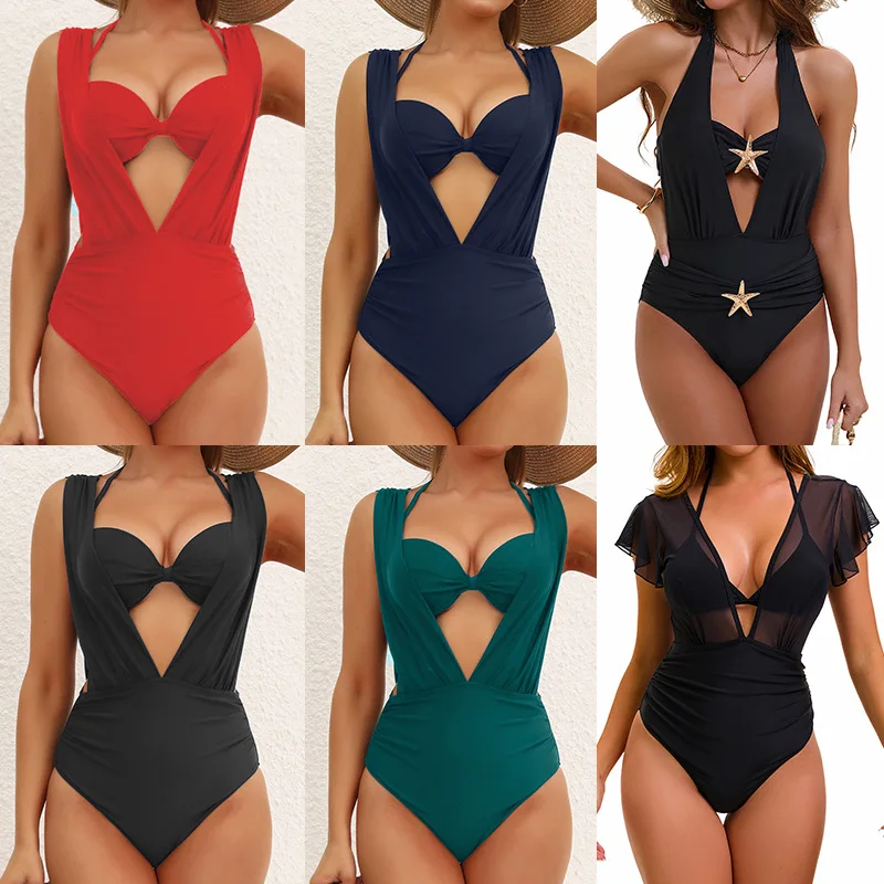 

New Hard Cup Push-Up Sexy High-Waisted Two-Piece Bikini Swimsuit for Women