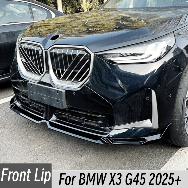 

For BMW X3 G45 2025+ High Quality ABS Plastic Car Front Bumper Lip Chin Spoiler Bodykit Exterior Tuning Accessories